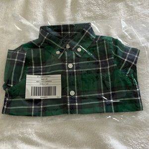 NWT Janie & Jack - Holiday Tartan Button Down (6-12 months)